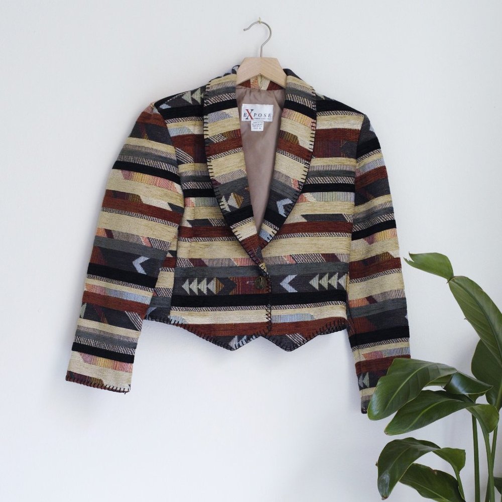 Vintage Exposed cropped blazer. Year unknown.